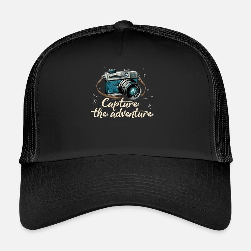 Capture The Adventure Retro Camera Trucker Cap