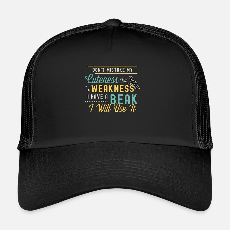 Conure Don't Mistake My Cuteness Sun Conure Lover Trucker Cap