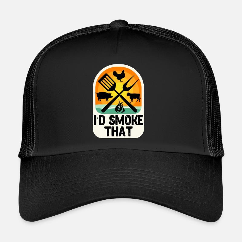 Meat Lover Grilling I'd Smoke That BBQ Trucker Cap