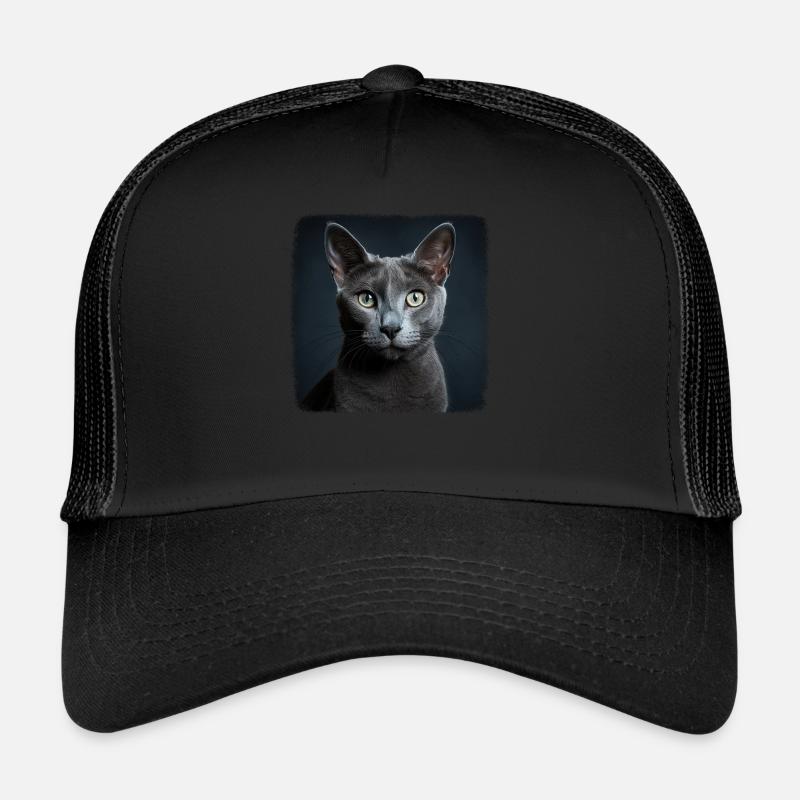 Russian Blue Cat Russisch Blau Katze Trucker Cap