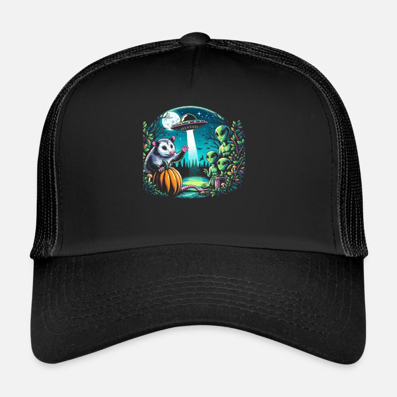 Funny possum wildlife animal lover garbage cat Trucker Cap