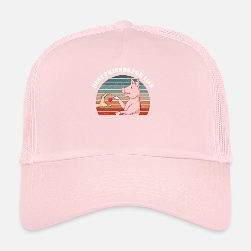 Rétro Cochon Amant Ami Cochons Casquette trucker 