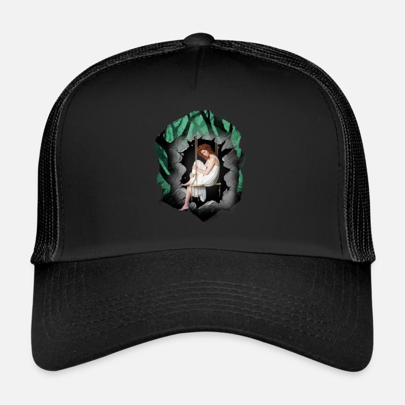 Girl, Forest, Sensual, Romantic Trucker Cap