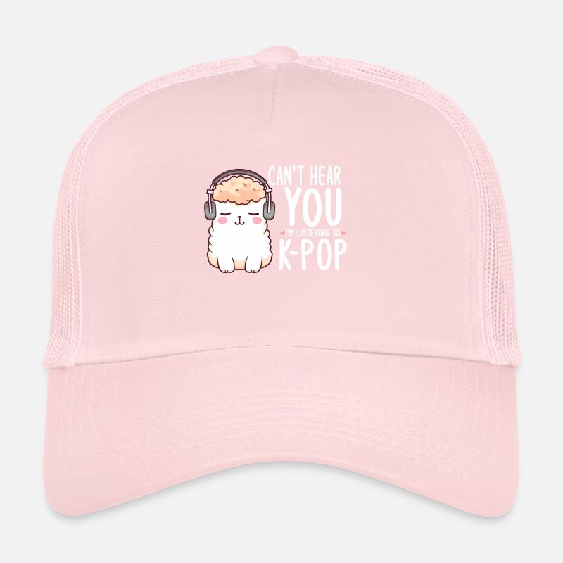 Je ne t’entends pas, j’écoute de la K-pop Alpaga Casquette trucker 