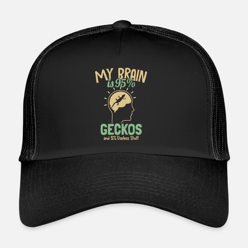 My Brain is 95% Geckos Lizard Gekkota Crested Trucker Cap