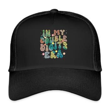Double Digit Birthday Decoration Girls 10 - Trucker Cap - black/black - Front