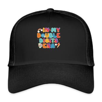 Double Digit Birthday Decoration Girls 10 - Trucker Cap - black/black - Front