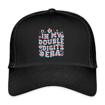 Double Digit Birthday Decoration Girls 10 - Trucker Cap - black/black - Front