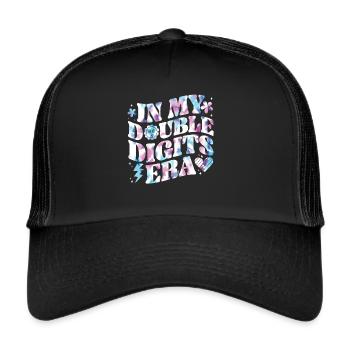Double Digit Birthday Decoration Girls 10 - Trucker Cap - black/black - Front