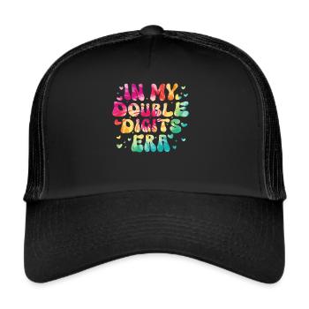 Double Digit Birthday Decoration Girls 10 - Trucker Cap - black/black - Front