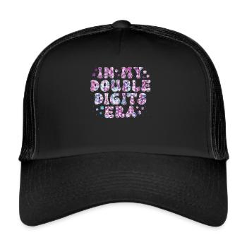 Double Digit Birthday Decoration Girls 10 - Trucker Cap - black/black - Front