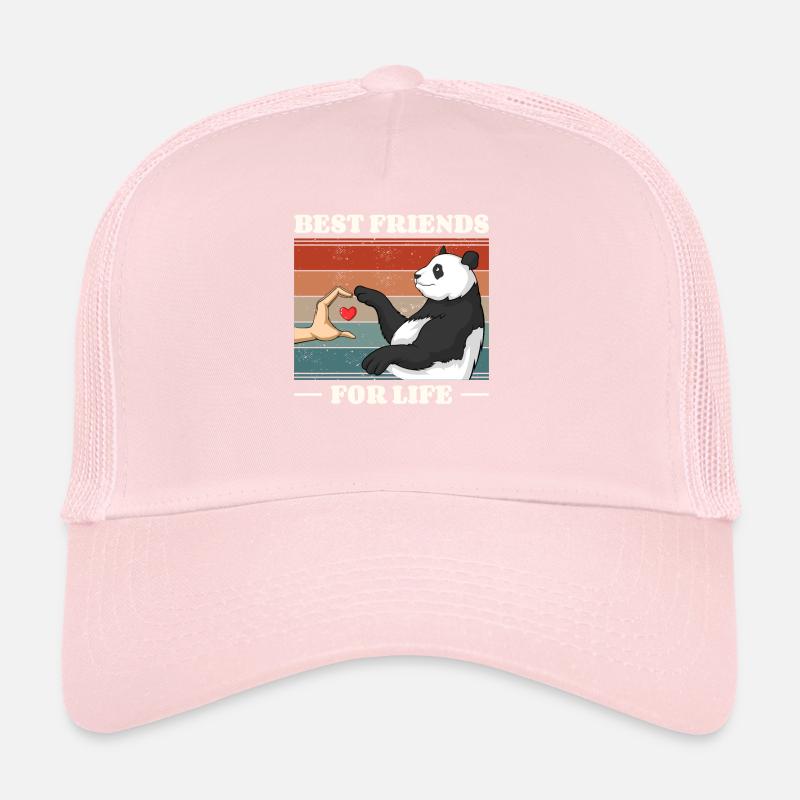 Retro Panda Bear Lover Friend Pandas Trucker Cap