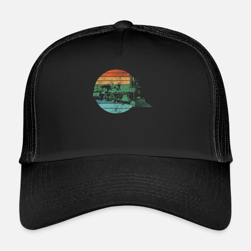 Zug Züge Zugfahrer - Trucker Cap - Schwarz/Schwarz