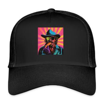 Carotte Carotte Jardin de carottes Végétalien Drôle Végétarien - Casquette trucker  - noir/noir - Devant