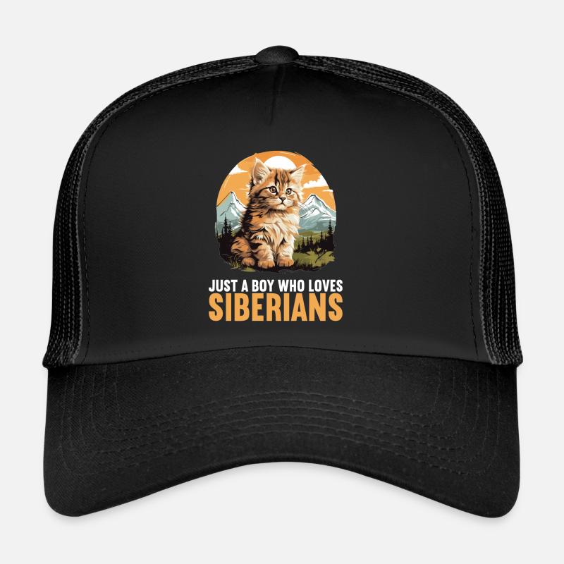 Chat Sibérien Sibirische Katze Casquette trucker 