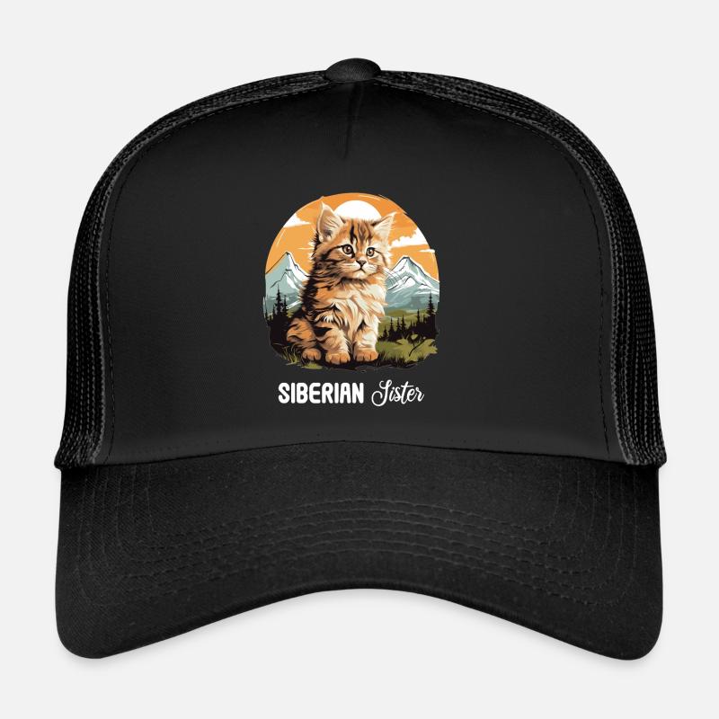 Siberian Cat Sibirische Katze Trucker Cap
