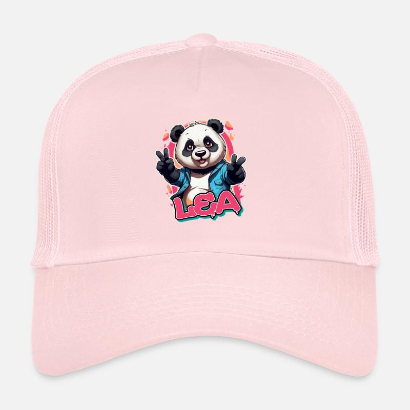 LEA - Schöner Mädchen Name mit coolem Panda Trucker Cap