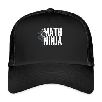 Drôle Math Ninja Mathématiques Geek Nombres - Casquette trucker  - noir/noir - Devant