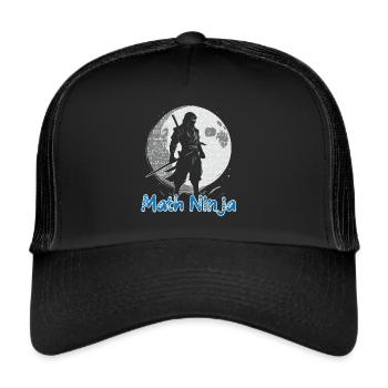 Drôle Math Ninja Mathématiques Geek Nombres - Casquette trucker  - noir/noir - Devant