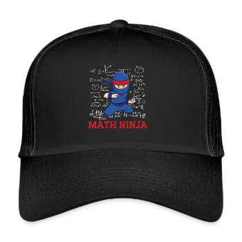 Drôle Math Ninja Mathématiques Geek Nombres - Casquette trucker  - noir/noir - Devant