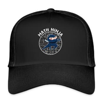 Drôle Math Ninja Mathématiques Geek Nombres - Casquette trucker  - noir/noir - Devant