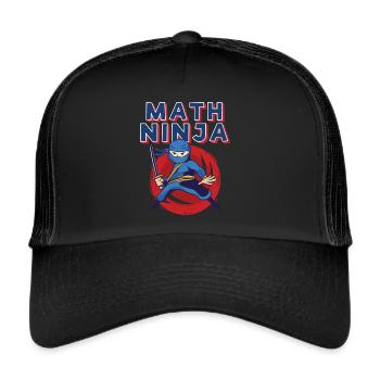 Drôle Math Ninja Mathématiques Geek Nombres - Casquette trucker  - noir/noir - Devant