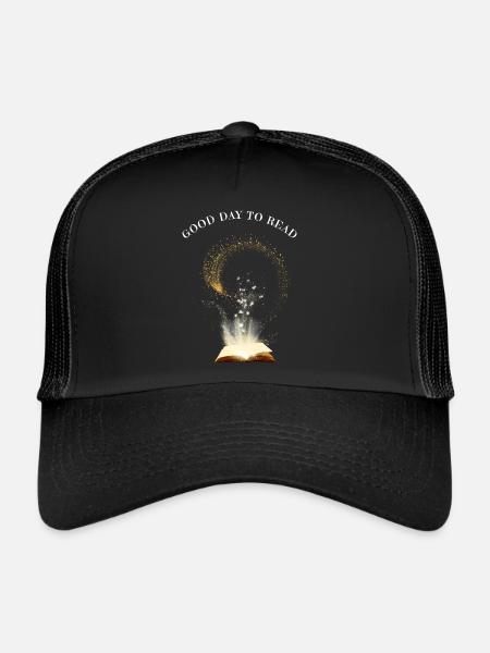 Good day to read - Trucker Cap - black/black - Front