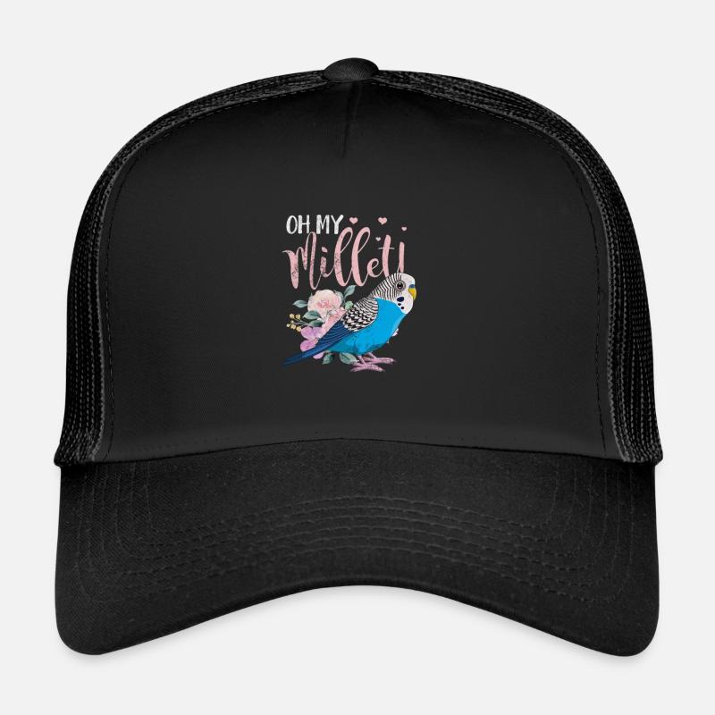 Wellensittich - Trucker Cap - Schwarz/Schwarz