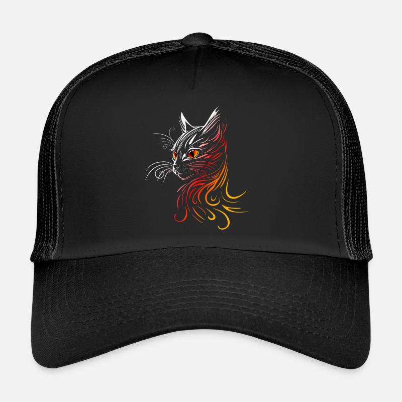 Cat Head Cat Trucker Cap