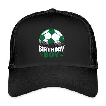 Geburtstagsbuldenfußballspieler Bday Team Party - Trucker Cap - Schwarz/Schwarz - Vorne