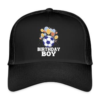 Geburtstagsbuldenfußballspieler Bday Team Party - Trucker Cap - Schwarz/Schwarz - Vorne