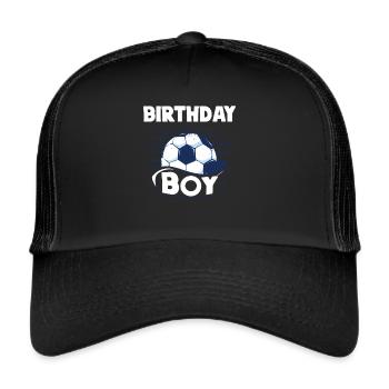 Geburtstagsbuldenfußballspieler Bday Team Party - Trucker Cap - Schwarz/Schwarz - Vorne