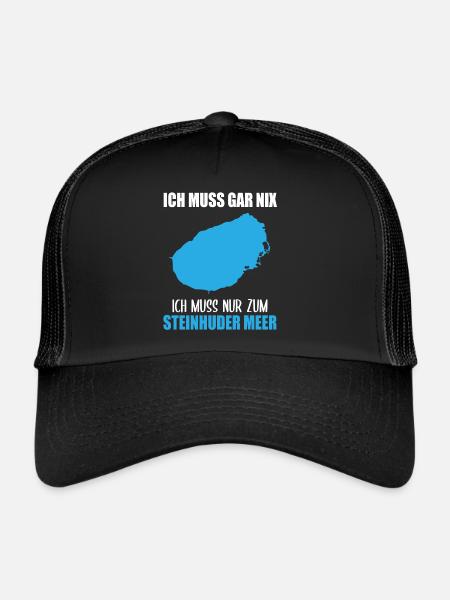 Just have to go to the Steinhuder Meer - Trucker Cap - black/black - Front
