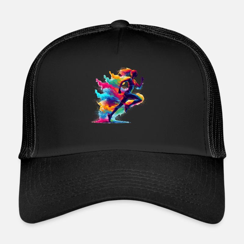 Splash Art Running Marathon Fitness Runner Run Trucker Cap