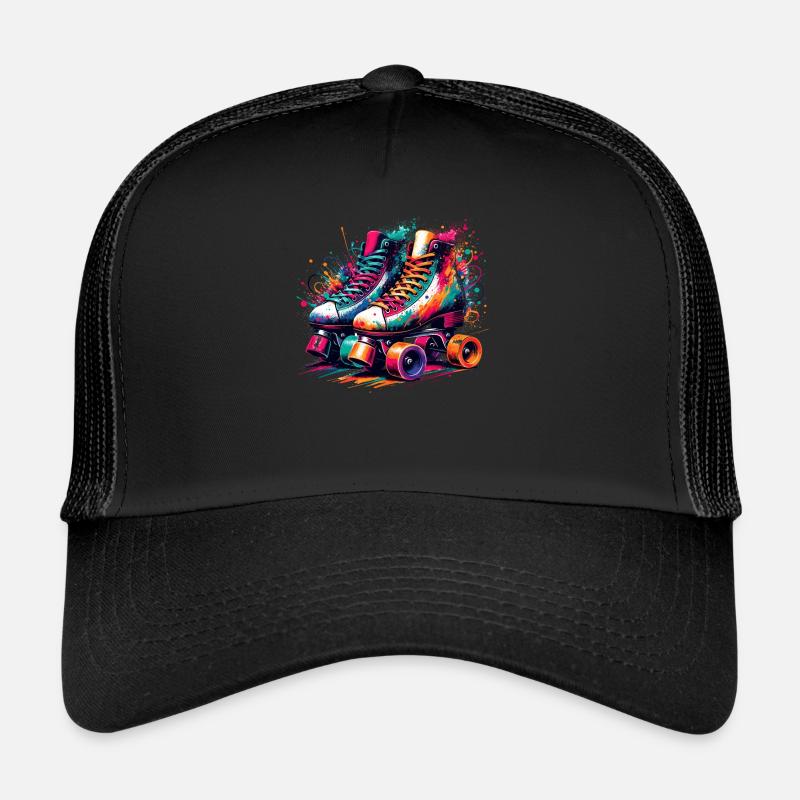 Rollerblades colorés Rollerblading Rollerblader Casquette trucker 