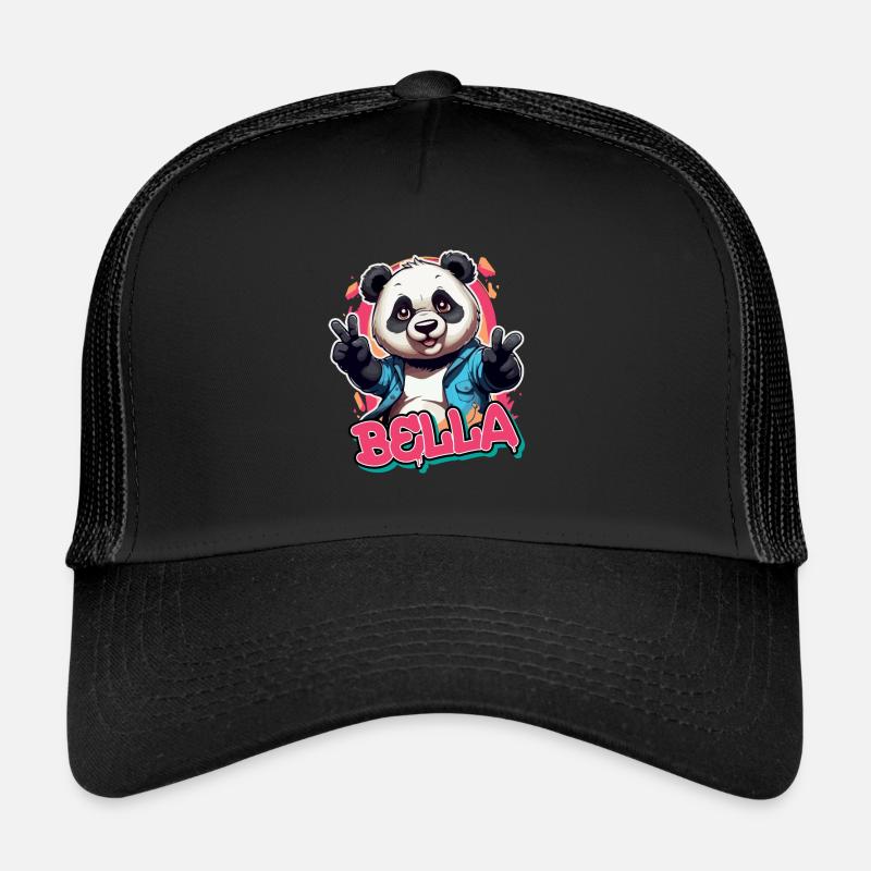 BELLA - Beau nom de fille avec Cool Panda Casquette trucker 