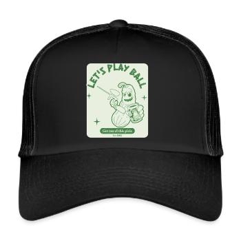 Let's play ball. a picle playing painntball - Trucker Cap - black/black - Front