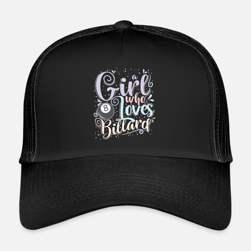Fille qui aime le billard Casquette trucker 