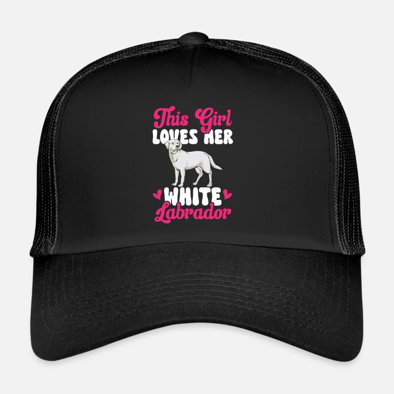Weißer Labrador Retriever Weißer Lab Trucker Cap