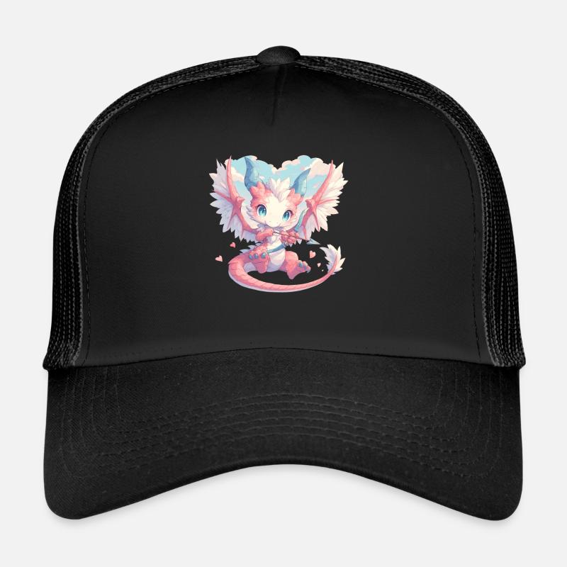 Dragon en tant que Dragon de la Saint-Valentin Cupidon Casquette trucker 