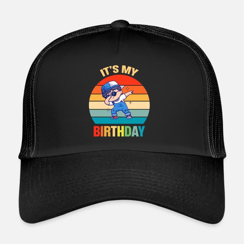 C’est mon anniversaire garçons filles Dabbing cadeau d’anniversaire - Casquette trucker - noir/noir