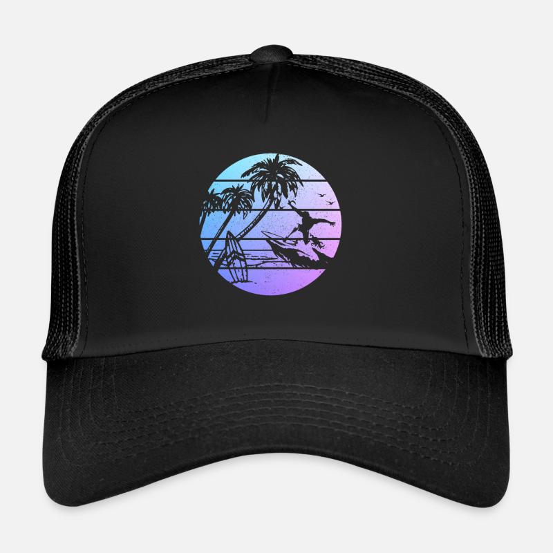 Surfeur Vintage Surf cadeau Casquette trucker 