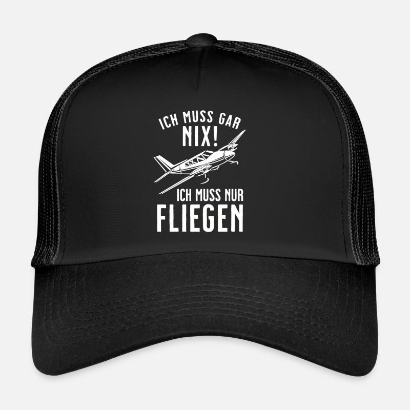 Flugzeug Tshirt Herren Helikopter Pilot Flieger Trucker Cap