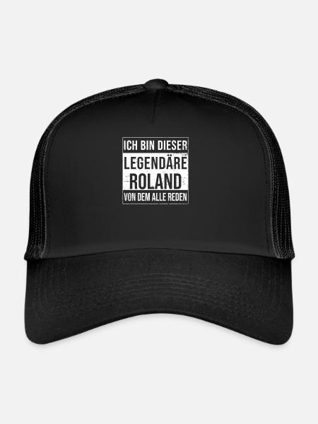 Je suis cette légende pour Roland - Casquette trucker  - noir/noir - Devant