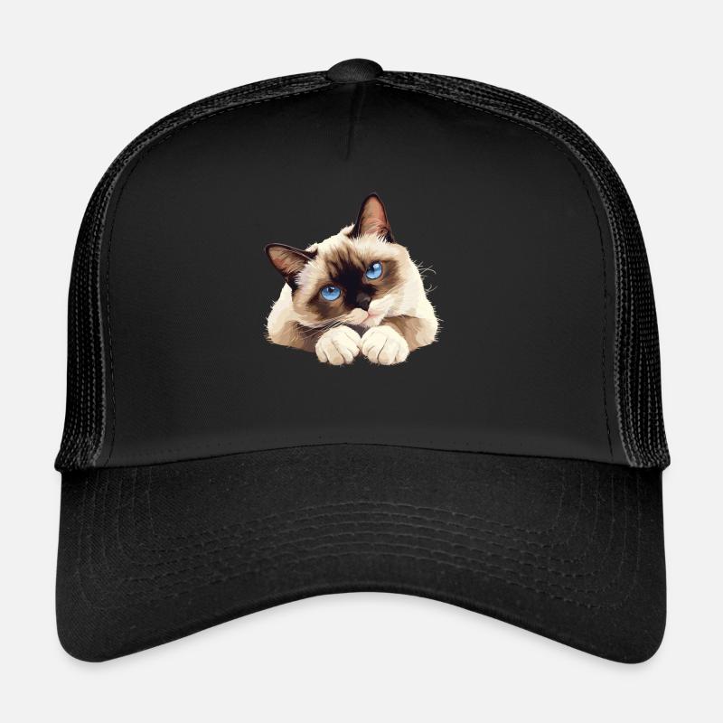 Chaton raquette Chat raquette Casquette trucker 