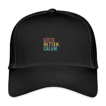 Les mecs cool s’appellent Calum - Casquette trucker  - noir/noir - Devant