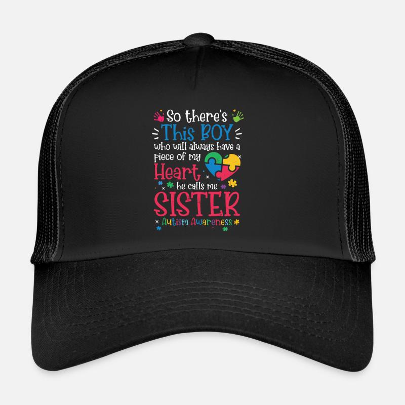 Autismus - Trucker Cap - Schwarz/Schwarz