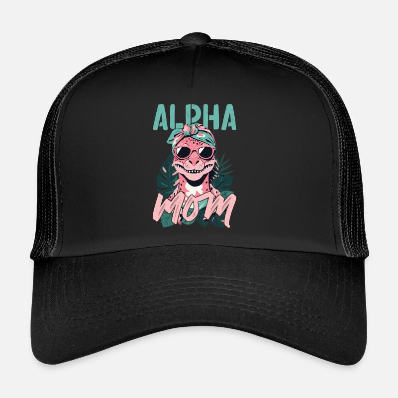 Alpha Mom Funny Dinosaur Mom Cool Dinos Trucker Cap