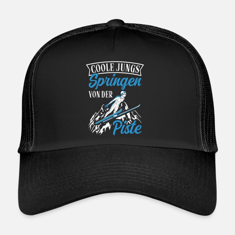Cool Guys Sauter Des Pistes Vacances De Ski Skisp - Casquette trucker  - noir/noir