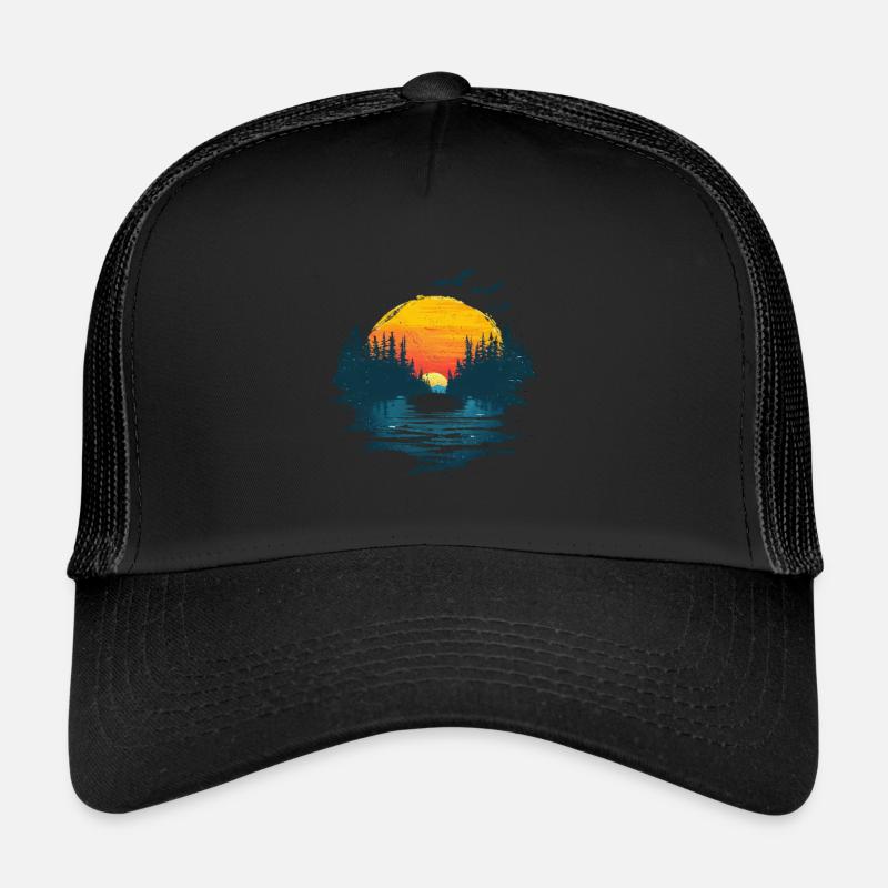 Sunrise nature idyll with birds Trucker Cap